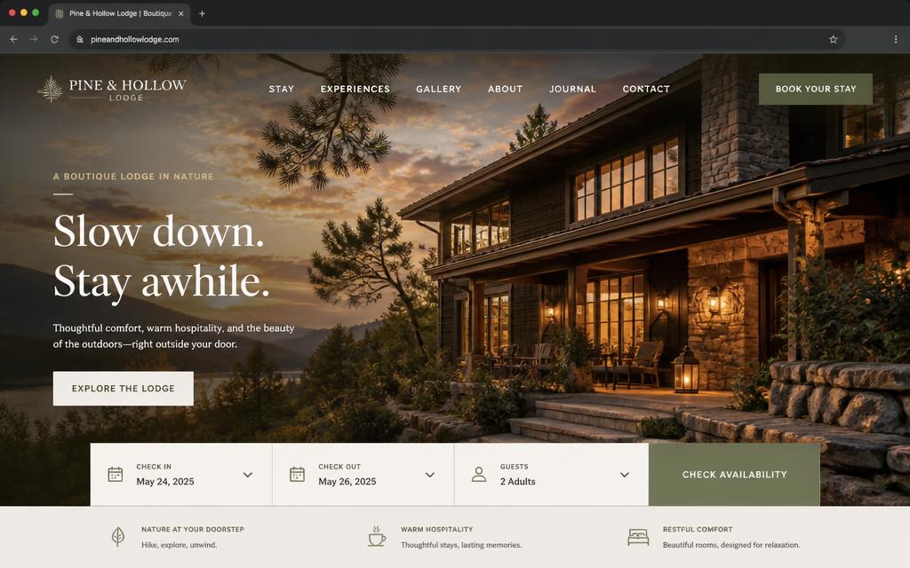 Lesedi's Lodge Comfort Home website preview