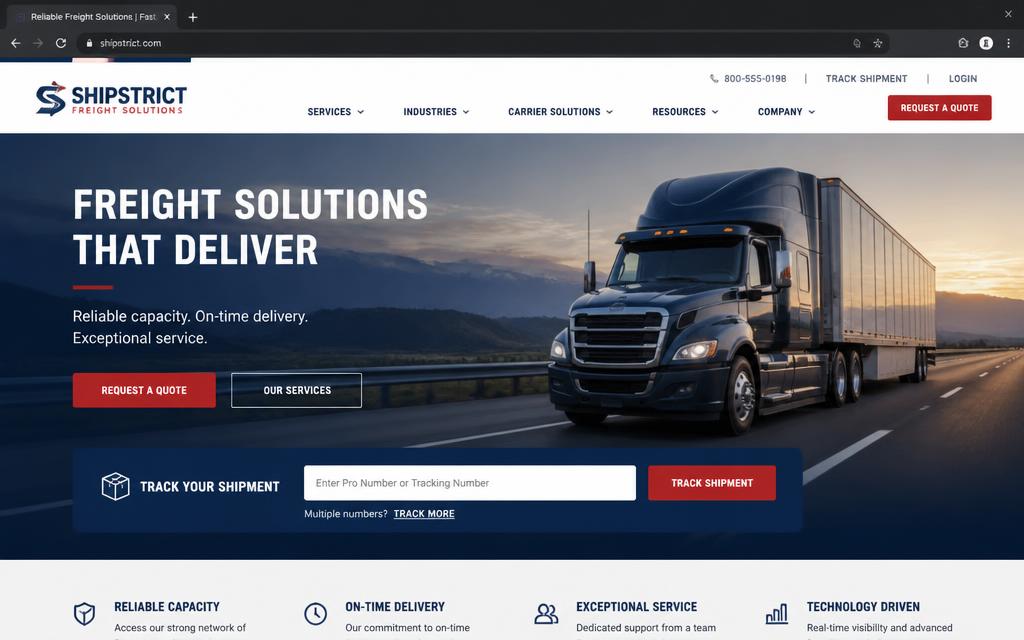 Lesedi Transport & Trucking website preview